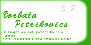 borbala petrikovics business card